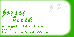 jozsef petik business card